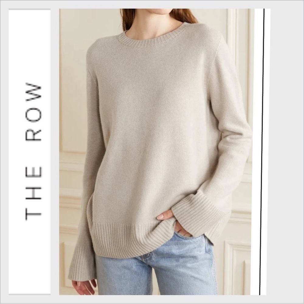 The Row Sibel  Sweater Cashmere wool crew neck ribbed trim